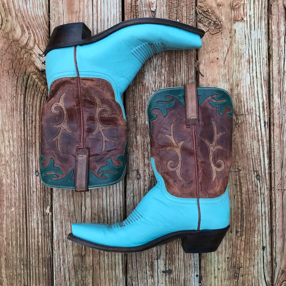 Lucchese 1883 Turquoise Cowboy Boots